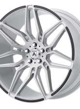 Asanti Black ABL-11 Brushed Silver W/Carbon Fiber Inserts 22x10.5 5x120.00 35                                     - ABL11-22054935SL - Image 2