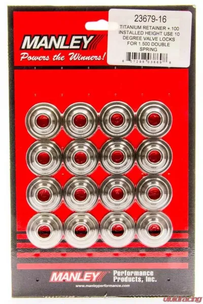 Manley 10 Degree Titanium Valve Spring Retainers +.100 - 23679-16