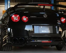 Top Secret Carbon Fiber Rear Under Spoiler and Diffuser Set Nissan GTR R35 2007-2016