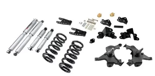 Belltech 3inch Front 4inch Rear Lowering Kit w/ SP Shocks Chevrolet Silverado | GMC Sierra C1500/C2500 Std Cab 1988-1998 - 700SP