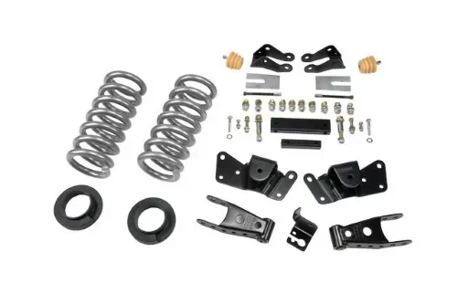 Belltech 1-2inch Front 4inch Rear Lowering Kit w/o Shocks Chevrolet Silverado | GMC Sierra Crew Cab/Dually 1997-2000 - 715