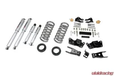 Belltech 1-2inch Front 4inch Rear Lowering Kit w/ SP Shocks Chevrolet Silverado | GMC Sierra Crew Cab/Dually 1997-2000 - 715SP