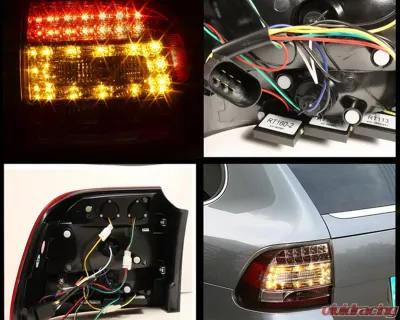 Spyder Auto LED Tail Lights Black for Porsche Cayenne 2003-2007, ALT-YD-PCAY03-LED-BK - ALT-YD-PCAY03-LED-BK