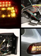 Spyder Auto LED Tail Lights Black for Porsche Cayenne 2003-2007, ALT-YD-PCAY03-LED-BK                                     - ALT-YD-PCAY03-LED-BK - Image 2