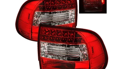 Spyder Auto LED Tail Lights Red Clear for Porsche Cayenne 2003-2007                                     - ALT-YD-PCAY03-LED-RC - Image 2