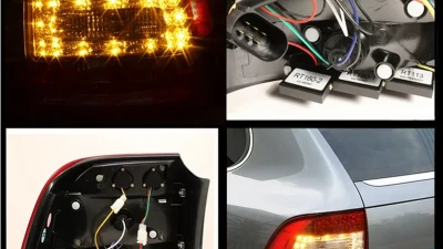 Spyder Auto LED Tail Lights Red Clear for Porsche Cayenne 2003-2007                                     - ALT-YD-PCAY03-LED-RC - Image 2