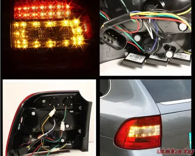 Spyder Auto LED Tail Lights Red Clear for Porsche Cayenne 2003-2007 - ALT-YD-PCAY03-LED-RC