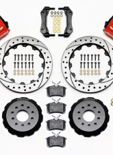 Wilwood Combination Parking Brake Caliper Rear Brake Kit, Drilled and Slotted Rotor - Red - Ford Mustang 1994-2004                                     - 140-10158-DR - Image 3