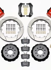 Wilwood Combination Parking Brake Caliper Rear Brake Kit, Slotted Rotor - Red - Ford Mustang 1994-2004                                     - 140-10158-R - Image 3