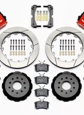 Wilwood Combination Parking Brake Caliper Rear Brake Kit, Slotted Rotor - Red - Ford Mustang 2005-2010                                     - 140-10159-R - Image 3