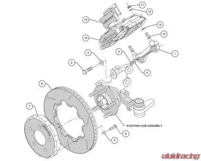 Wilwood Superlite-4R 12 Inch Road Race Front Big Brake Kit Ford Mustang 1994-2004 - 140-10692