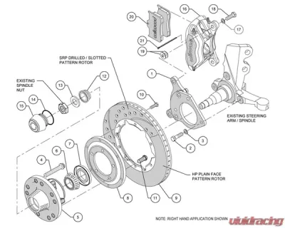 Wilwood Forged Dynalite 11 Inch Front Big Brake Kit Ford Mustang GT 1987-1993 - 140-11018