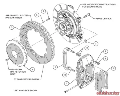Wilwood W4A 14 Inch Rear Big Brake Kit Chevrolet Camaro 2010-2013 - 140-11270