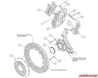 Wilwood W6AR 14 Inch Front Big Brake Kit Dodge Magnum | Challenger | Charger  | Chrysler 300C 2006-2010 - 140-11764
