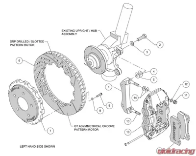 Wilwood W6AR 14 Inch Front Big Brake Kit BMW E46 3-Series 1999-2006 - 140-11974
