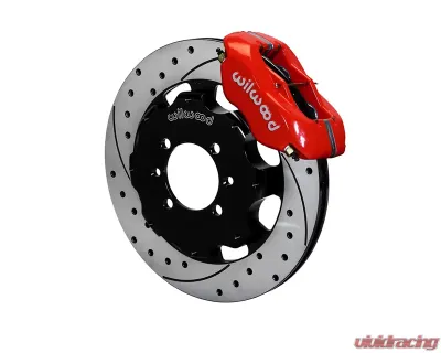 Wilwood Dynalite Calipers 12.19" SRP Drilled and Slotted Rotors Red Powder Coat Mazda MX-5 Miata 2016+ - 140-14233-DR