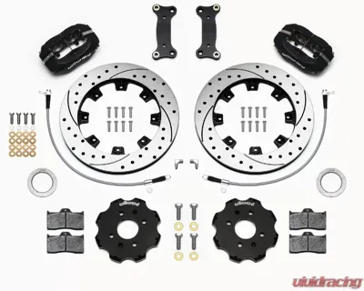 Wilwood Dynalite Calipers 12.19" SRP Drilled and Slotted Rotors Black Anodize Mazda MX-5 Miata 2016+ - 140-14233-D
