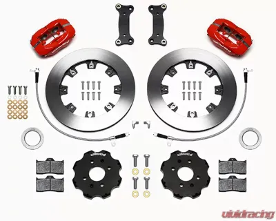 Wilwood Dynalite Calipers 12.19" ULHP Plain Face Rotors Red Powder Coat Mazda MX-5 Miata 2016+ - 140-14233-R