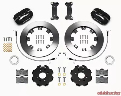 Wilwood Dynalite Calipers 12.19" ULHP Plain Face Rotors Black Anodize Mazda MX-5 Miata 2016+ - 140-14233