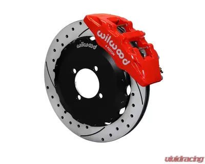 Wilwood DynaPro 6 Calipers 12.88" SRP Drilled and Slotted Rotors Red Powder Coat Mazda MX-5 Miata 2016+ - 140-14234-DR