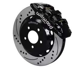 Wilwood Black Aerolite 6R 14 Inch GT Competition Series Drilled and Slotted Front Big Brake Kit Chevrolet Camaro 2016-2019
