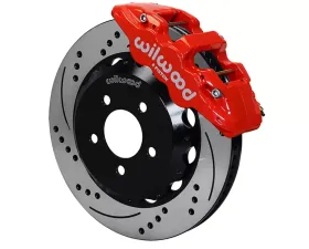 Wilwood Red Aerolite 6R 14 Inch GT Competition Series Drilled and Slotted Front Big Brake Kit Chevrolet Camaro 2016-2019