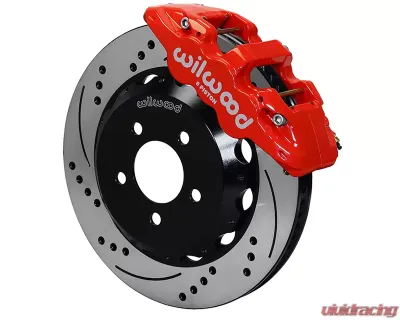 Wilwood Red Aerolite 6R 14 Inch GT Competition Series Drilled and Slotted Front Big Brake Kit Chevrolet Camaro 2016-2019 - 140-14289-DR