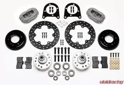 Willwood Dynapro Front Drag Brake Kit, Polished, Drilled Rotor - 140-1501-DP
