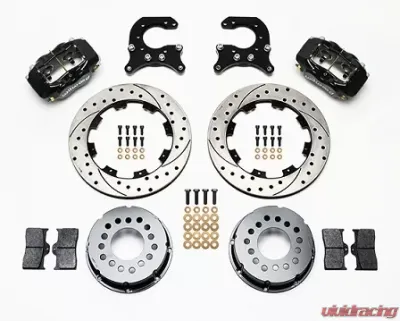 Willwood Forged Dynalite Pro Series Rear Brake Kit - Black Caliper - SRP Drilled & Slotted Rotor - 140-2115-BD