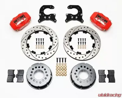 Willwood Forged Dynalite Pro Series Rear Brake Kit - Red Caliper - SRP Drilled & Slotted Rotor - 140-2117-DR