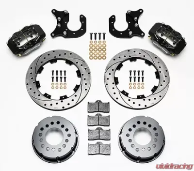 Willwood Forged Dynalite Pro Series Rear Brake Kit - Black Caliper - 140-3018-BD