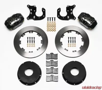 Willwood Forged Dynalite Pro Series Rear Drag Brake Kit, Plain Face Rotor - Black - 140-3722-B