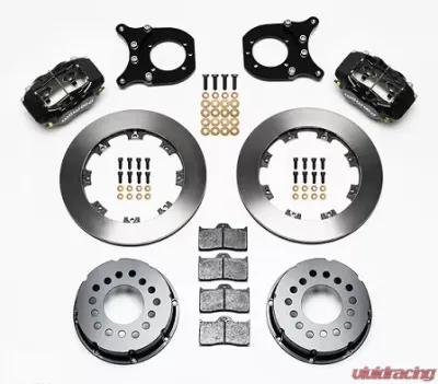 Willwood Dynalite Pro Series Rear Brake Kit, Plain Face Rotor - Black - 140-5236-B