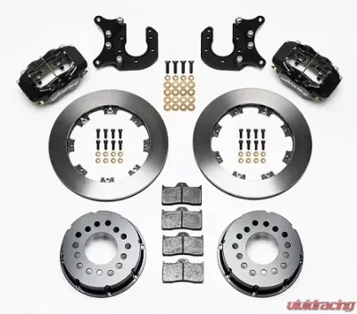 Willwood Dynalite Pro Series Rear Brake Kit, Plain Face Rotor - Black - 140-5591-B