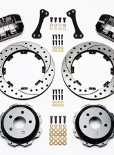 Willwood Dynapro Rear Brake Kit for OE Parking Brake, Drilled and Slotted Rotor - Black Caliper - Subaru Impreza WRX 1999-2008                                     - 140-7006-D - Image 2