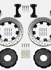 Willwood Forged Dynalite Big Brake Front Brake Kit, Drilled and Slotted Rotor - Black Caliper - Mitsubishi Lancer 2002                                     - 140-7015-D - Image 2
