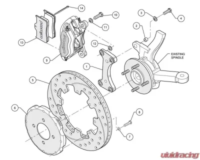 Wilwood Forged Dynalite 12 Inch Front Big Brake Kit Mitsubishi Lancer 2002 - 140-7015