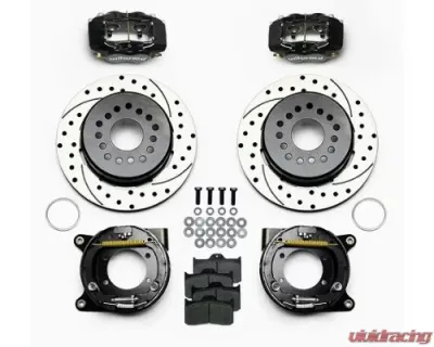 Wilwood Forged Dynalite Rear Parking Brake Kit, Drilled and Slotted Rotor - Black - 140-7141-D