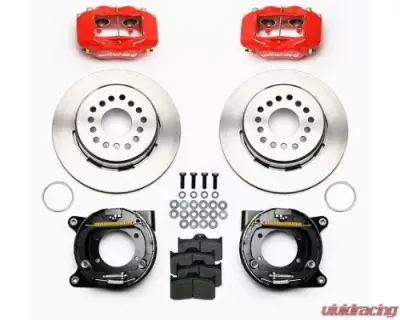 Wilwood Forged Dynalite Rear Parking Brake Kit, Plain Face Rotor - Red - 140-7141-R