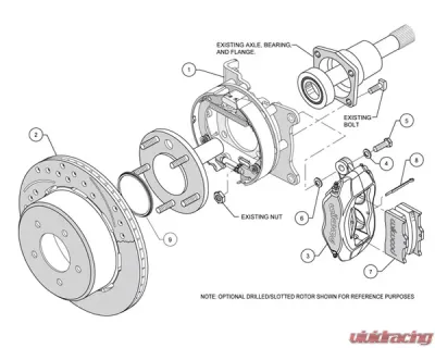 Wilwood Forged Dynalite Rear Big Brake Kit w/Parking Brake Chevrolet Camaro | Pontiac Firebird 1993-1997 - 140-7148