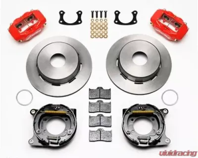 Wilwood Forged Dynalite Rear Parking Brake Kit, Plain Face Rotor - Red - 140-7150-R