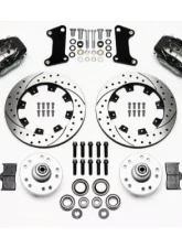 Wilwood Forged Dynalite Rear Big Brake Front Brake Kit Hub, Drilled and Slotted Rotor - Black - Chevrolet Camaro | Nova | Chevelle 1964-1972                                     - 140-7675-D - Image 3