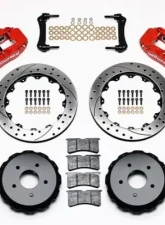 Wilwood Narrow Superlite 4R Big Brake Rear Kit for OE Parking Brake, Drilled and Slotted Rotor - Red - Chevrolet Corvette C5/Z06 1997-2005                                     - 140-8032-DR - Image 3