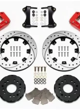 Wilwood Dynapro Radial Big Brake Front Brake Kit , Drilled and Slotted Rotor - Red - Mitsubishi Eclipse 1995-1999                                     - 140-8292-DR - Image 3