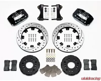Wilwood Dynapro Radial Big Brake Front Brake Kit , Drilled and Slotted Rotor - Black - Mitsubishi Eclipse 1995-1999 - 140-8292-D