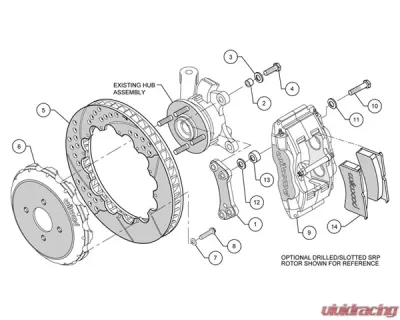 Wilwood Forged Superlite-4 13 Inch Front Big Brake Kit Scion xA / xB 03-05 - 140-8335
