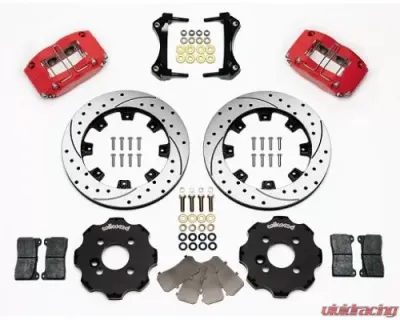 Wilwood Dynapro Radial Big Brake Front Brake Kit, Drilled and Slotted Rotor - Red - Mini Cooper - 140-8528-DR