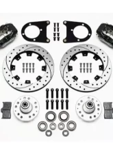Wilwood Forged Dynalite Big Brake Front Brake Kit, Drilled and Slotted Rotor - Black - Ford Psgr 1937-1948                                     - 140-8583-D - Image 3