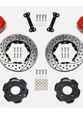 Wilwood Forged Dynalite Big Brake Front Brake Kit, Drilled and Slotted Rotor - Red - Honda Civic/Integra w/240mm Rotor                                     - 140-8695-DR - Image 3