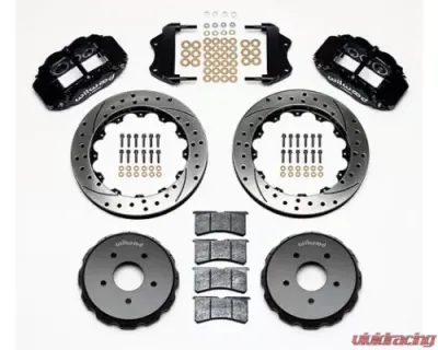 Wilwood Forged Superlite 6R Big Brake Front Brake Kit, Drilled and Slotted Rotor - Black - Pontiac GTO 2004-2006 - 140-8753-D